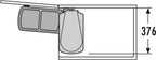 Hailo Duo 3416. Abfallsammler, Edelstahl. - Mülleimer