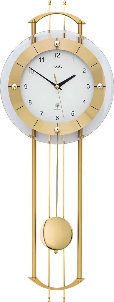  AMS Funk-Pendeluhr, Funkpendelwerk, 24x68x7cm, 5257