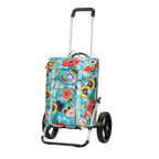  Andersen Shopper Royal Alu Klappbar Mit 3-Speichenrad Ø 25 Cm Und 50 Liter Tasche Basil Bloom Blau, Wasserdicht