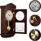  Wanduhr Pendeluhr Regulator Antik Mechanisch Mahagoni Holz Uhr Theseus