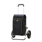  Andersen Einkaufstrolley Sondermodell Royal XXL Alu Und 61 Liter Einkaufstasche Folke Schwarz Mit Kühlfach, Trolleygestell Zusammenklappbar