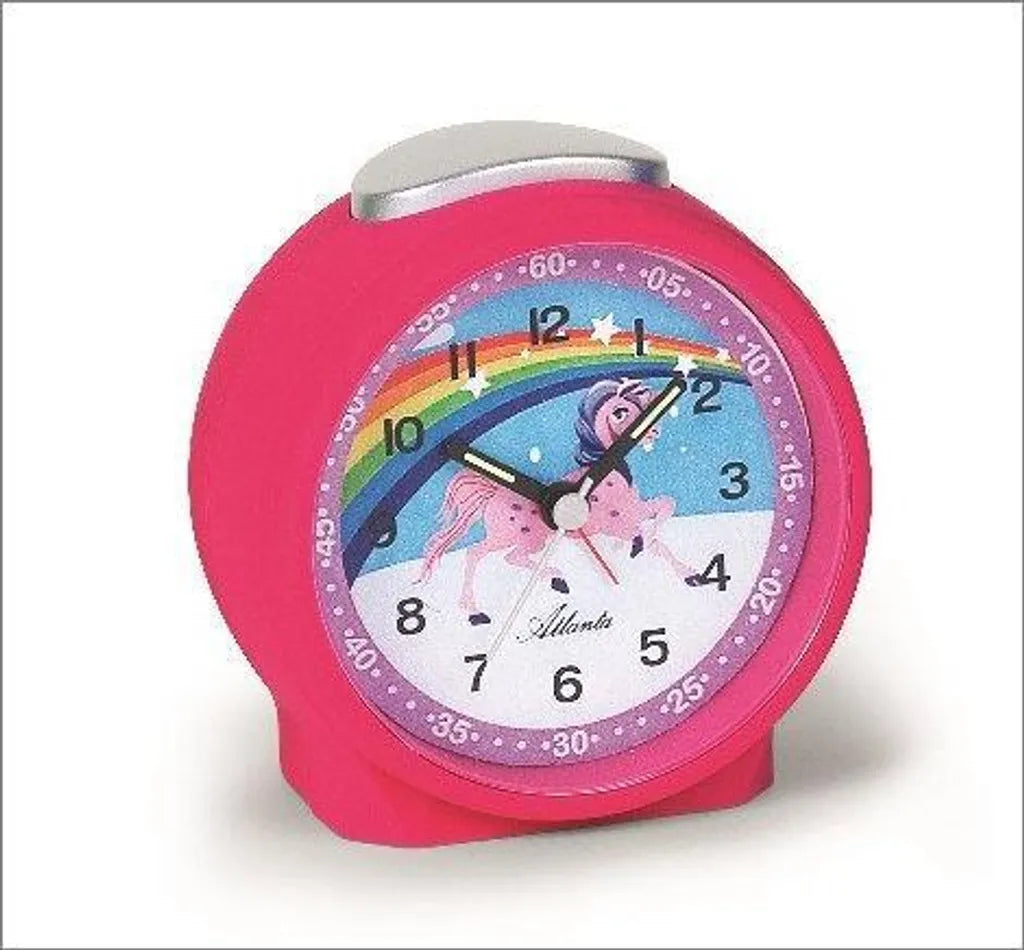  Atlanta 1981/17 Wecker Für Kinder Kinderwecker Einhorn Pink Leise Einhornwecker