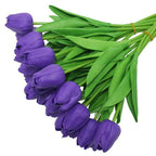  10er Künstliche Tulpe Blume Kunstblumen Gefälschte Blumen Bukett Künstlich Tulpe Lila