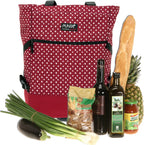  Einkaufstrolley Trolley Punta Wheel Einkaufsroller Einkaufswagen Shoppingtrolley Shopper EInkaufskorb Mit Rollen Und Gurten Trolly 10008-0220 Red Dots Punkte Rot + Bagboom Thermo TK Tasche