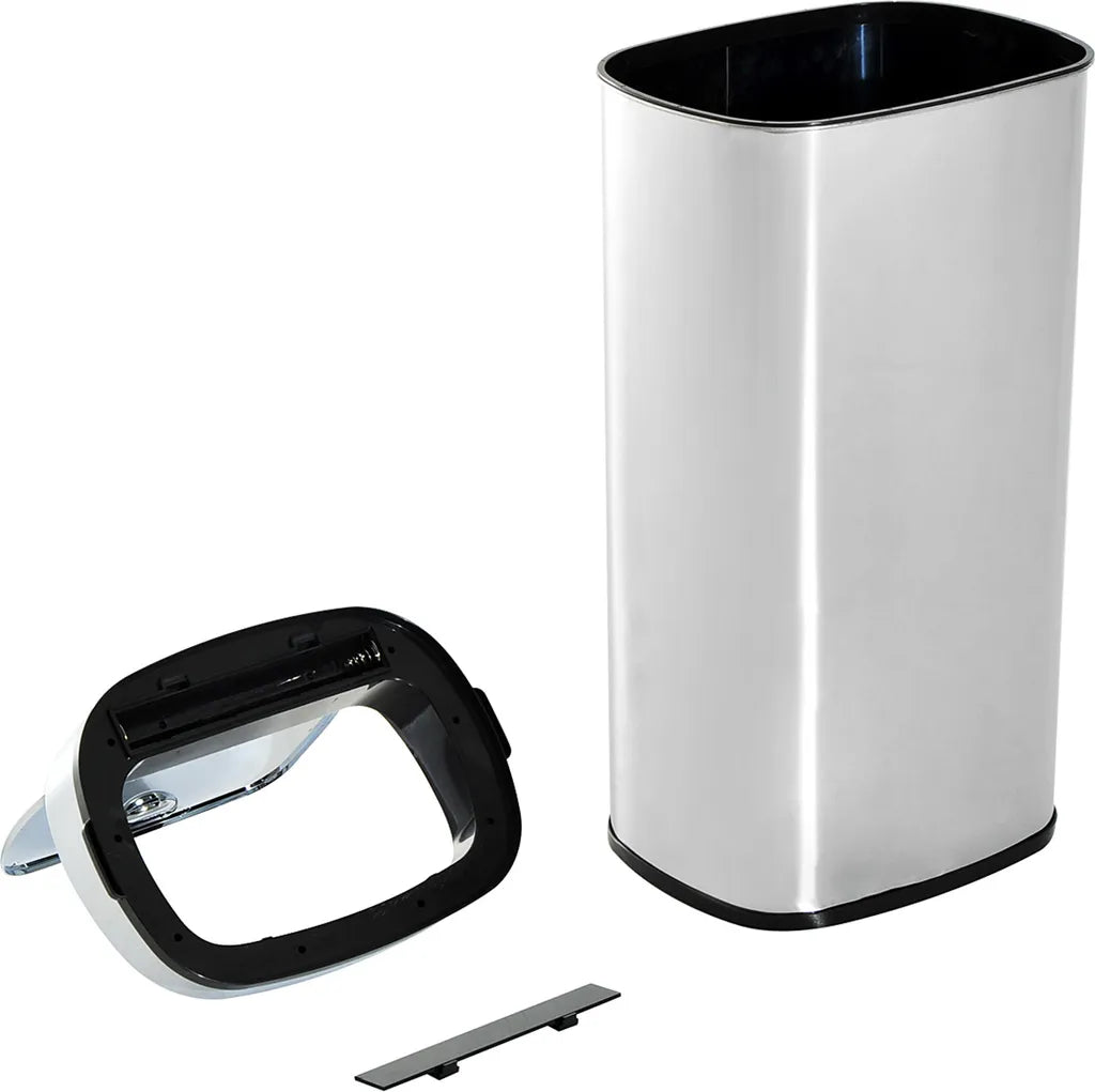  HOMCOM Mülleimer Automatik Mit Sensor Abfalleimer Küche Edelstahl 50/68L Silber (68L)