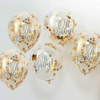  Ballons Oh Baby Mit Goldenem Konfetti Gefüllt, 5 Stück, 30cm