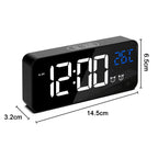  LED Digitaler Wecker Mit Drehfuß, LED-Display, Große Ziffern Anzahl Für Alte, Große Runde Taste, Dimmer Helligkeit, Einstellbare Lautstärke, Schlummerfunktion, Steckdose, Batterie-Backup, Schwarz,Black