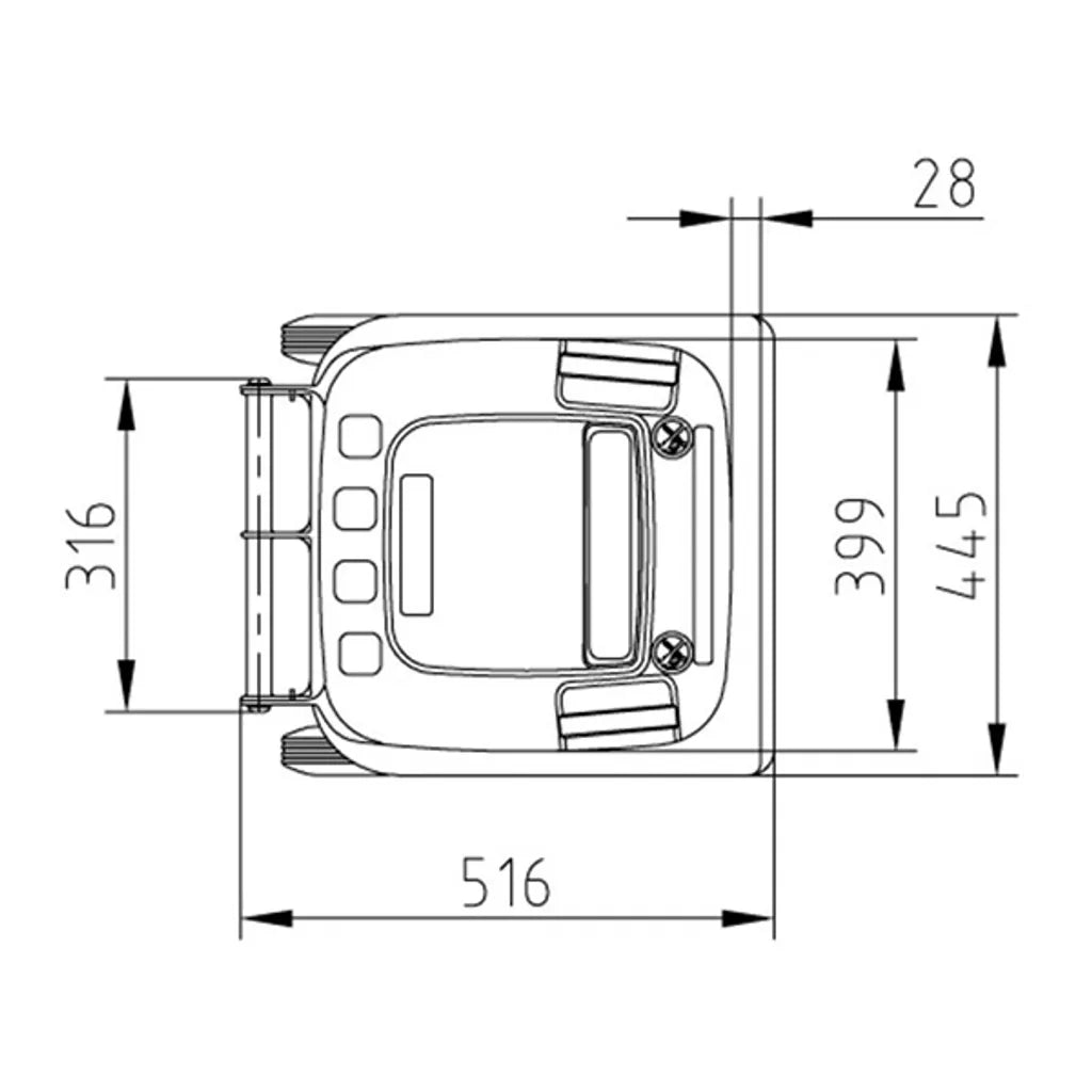  Sulo 1048348 Müllgroßbehälter Grau 60l MGB 60l Grau, Kunststoff