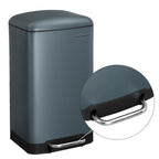  SONGMICS Mülleimer, 30 Liter Abfalleimer, Treteimer Aus Stahl, Mit Inneneimer Und Deckel, Softclose, Luftdicht Rauchgrau LTB01GS