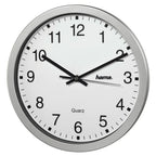 Hama Wanduhr CWA100 00186411 30cm Rund Analog Silber +Batterien