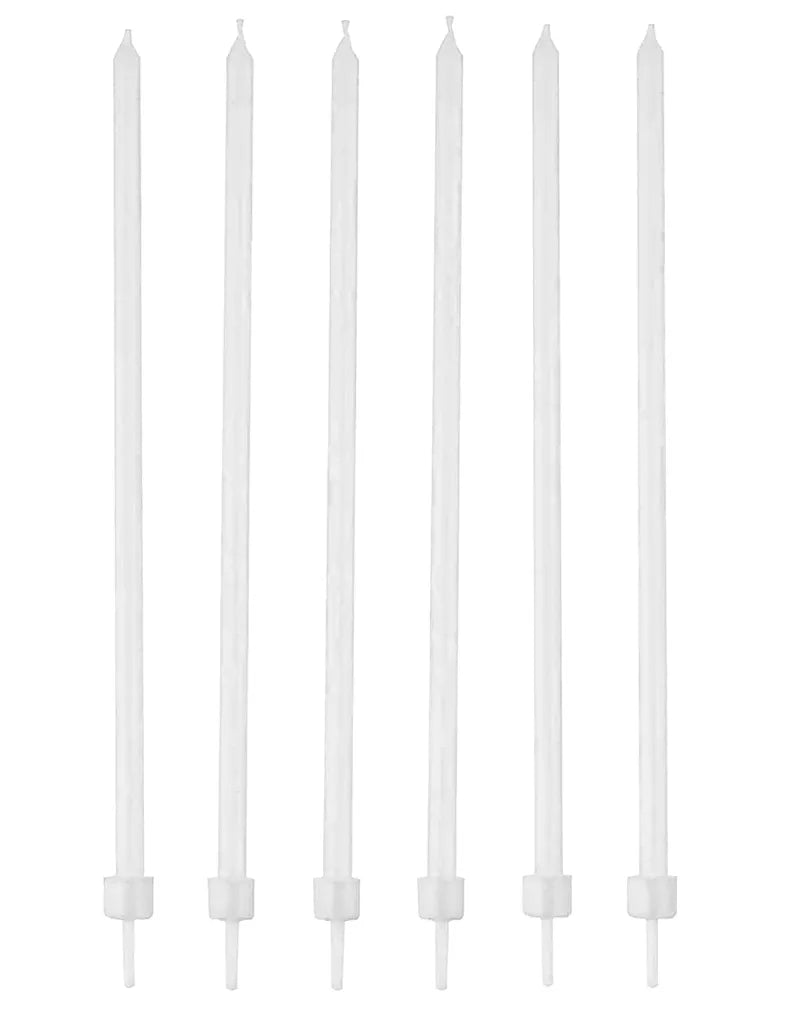  Geburtstagskerzen Mit Halter 16 Stück Weiss 12cm