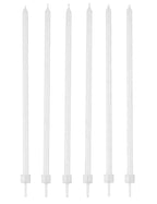  Geburtstagskerzen Mit Halter 16 Stück Weiss 12cm