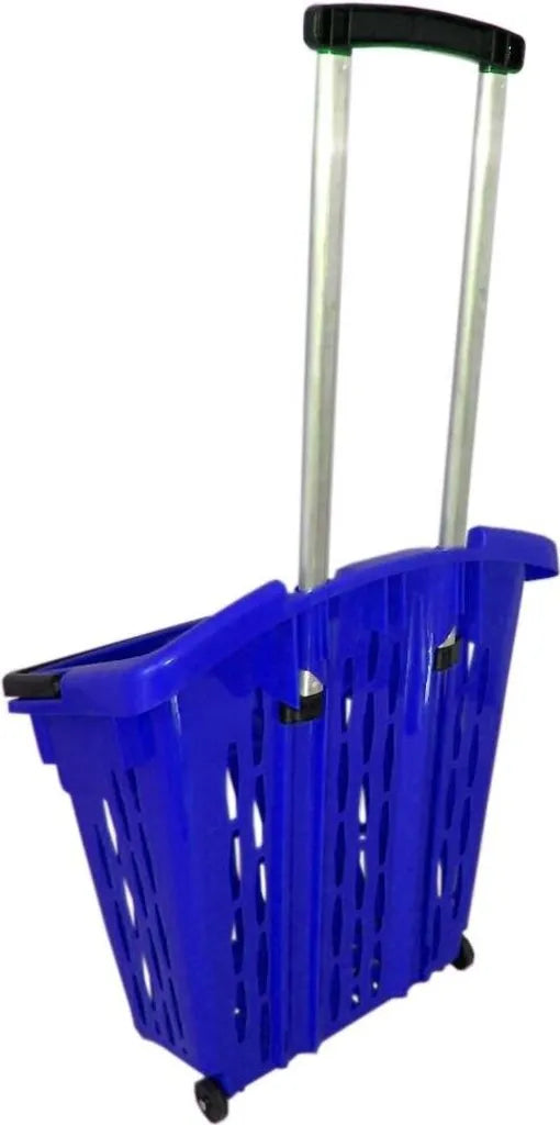  Einkaufstrolley Einkaufskorb M. Rollen 38L BLAU