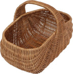  Einkaufskorb "Muschel",Vollweide, Tragekorb, Bügelkorb, Picknickkorb, Weidenkorb