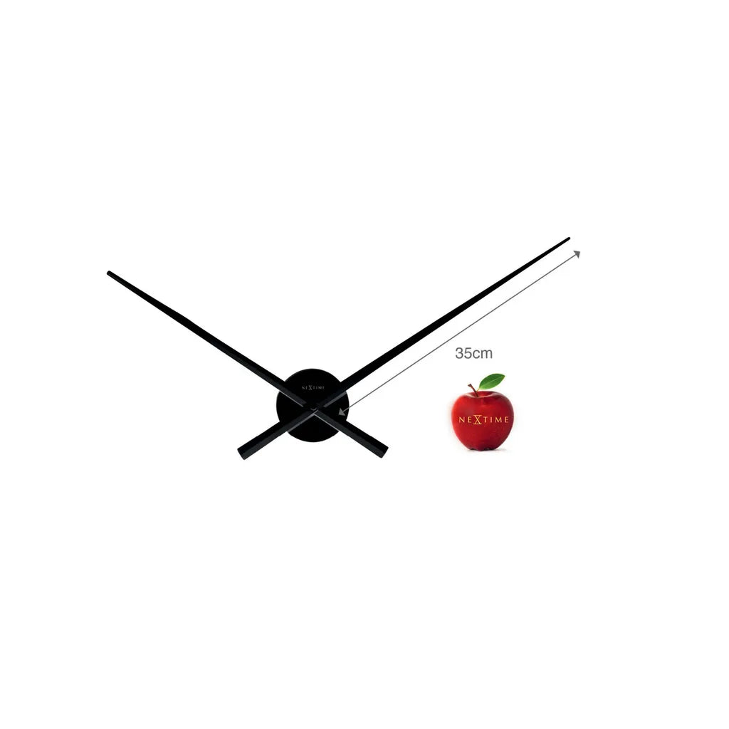  XL NeXtime Wanduhr HANDS Ø 70cm Aluminium Schwarz Quarzuhr Wohnzimmer Uhr