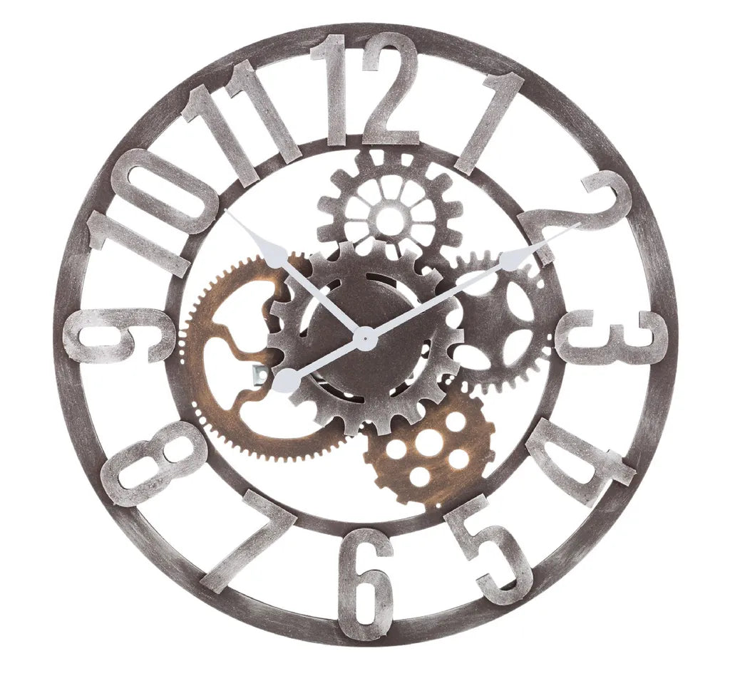 Balance JUMBO- QUARZ-WANDUHR BAHNHOFSUHR KÜCHENUHR TECHNOLINE 306207 METALL Optik Ø 60 Cm Grau XXL BIG