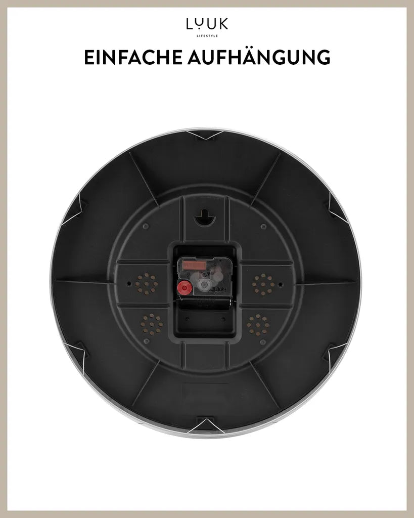  LUUK LIFESTYLE Große Quarz-Wanduhr, Leisem, Nicht Tickendem Uhrwerk, Nordisches Design, Innendekoration Für Wohnzimmer, Küche, Schlafzimmer, Farbe Weiß Und Gold