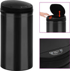  VidaXL Automatischer Sensor-Mülleimer 50 L Kohlenstoffstahl Schwarz