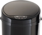  Echtwerk Edelstahl EW-BE-0249 Büro-/Bad-/Kosmetikabfalleimer 9L MIT IR SENSOR - INOX Mülleimer Papierkorb, Farbe: Schwarz