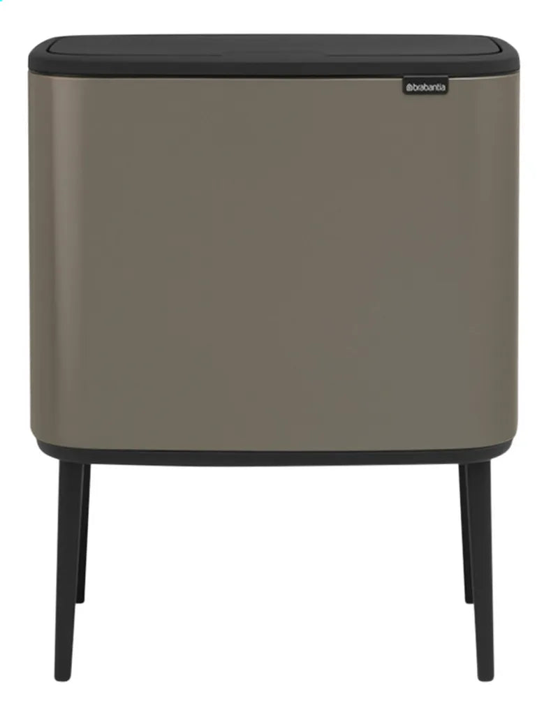  Brabantia Mülleimer Bo Touch Bin Platinum, 11 + 23 L