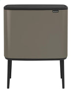  Brabantia Mülleimer Bo Touch Bin Platinum, 11 + 23 L