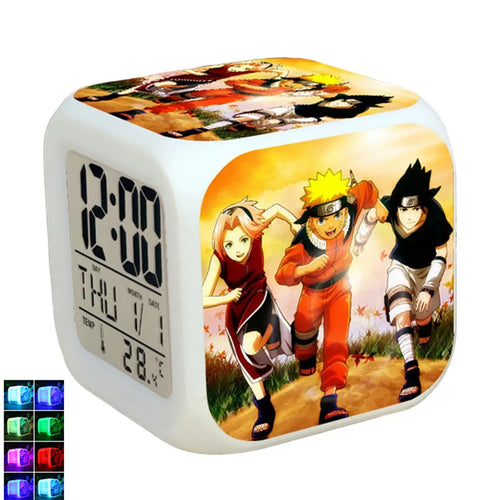  Anime LED Elektronisch Bunt Wecker Digital Tischuhr Alarm Nachtlicht Wecker