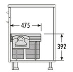  Hailo Mülleimer Küche, Einbau Ab 40 Cm Schrank, 2-fach Abfalleimer