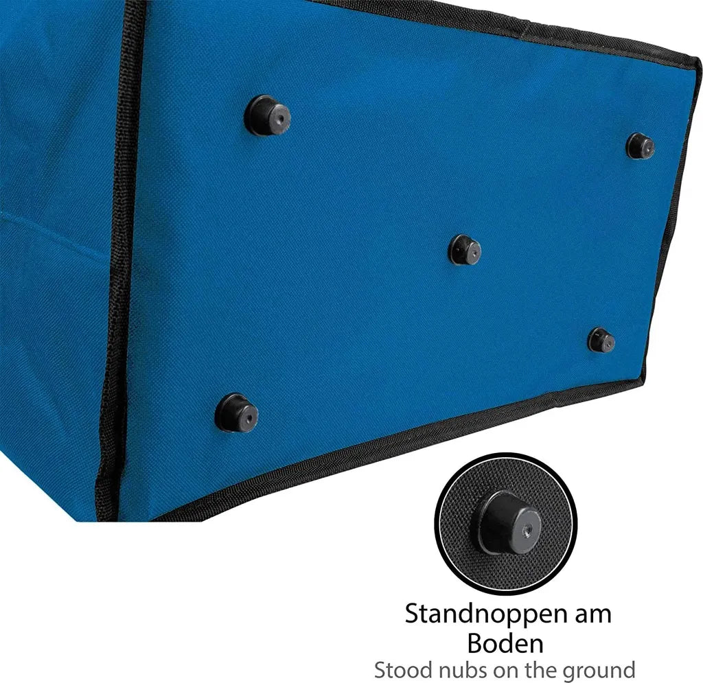  ONVAYA® Einkaufskorb Faltbar Mit Kühlfunktion | Dunkelblau | Faltkorb Mit Deckel | Isolierkorb | Einkaufstasche | Klappkorb | Thermokorb Klappbar