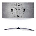  ARTland Wanduhr, Gebogen Quarzuhr - Schwarzer Zeiger Grauer Betonoptik Größe: 60x30 Cm
