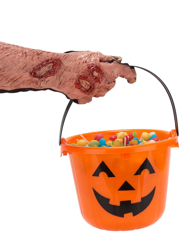  LED Halloween Kürbis Eimer Für Süßigkeiten Orange-schwarz