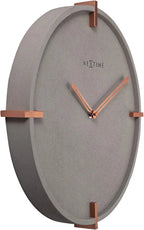  NeXtime Wanduhr NX3515 Mohawk Wall, Lautlos, Rund, ø 32cm, Grau, Beton, Rosegold