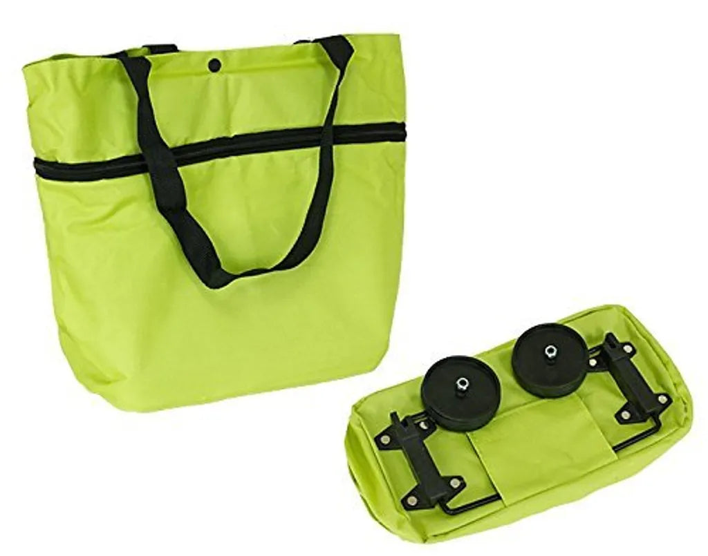  HUKITECH Einkaufstrolley Mit Klappbaren Rädern Und Stützen (faltbar - Leicht - Wasserabweisend) Tasche Einkaufstasche Picknicktasche