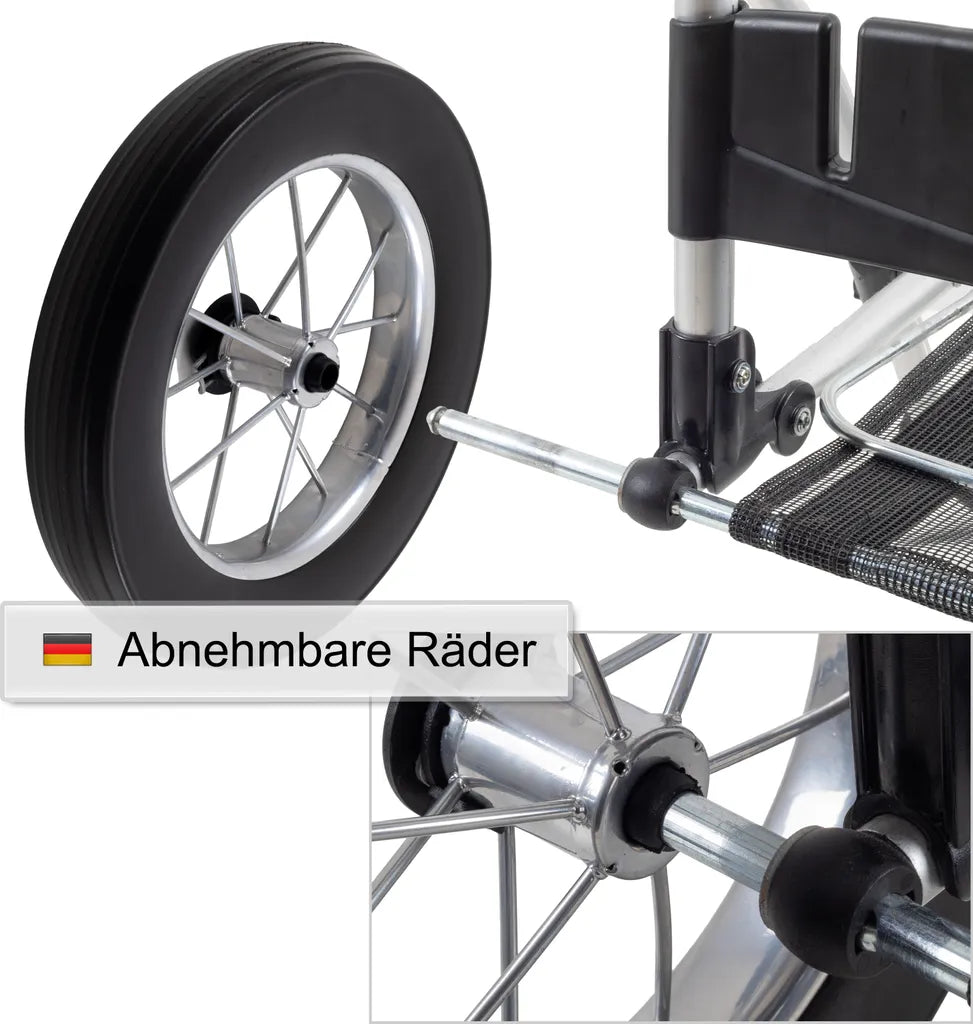  Andersen Shopper Royal Alu Klappbar Mit Metallspeichen-Rad Ø 25 Cm Und 49 Liter Tasche Senta Schwarz