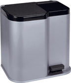  Curver Duo Tretmülleimer Deco 15L Mit 6L Inneneimern Hellgrau