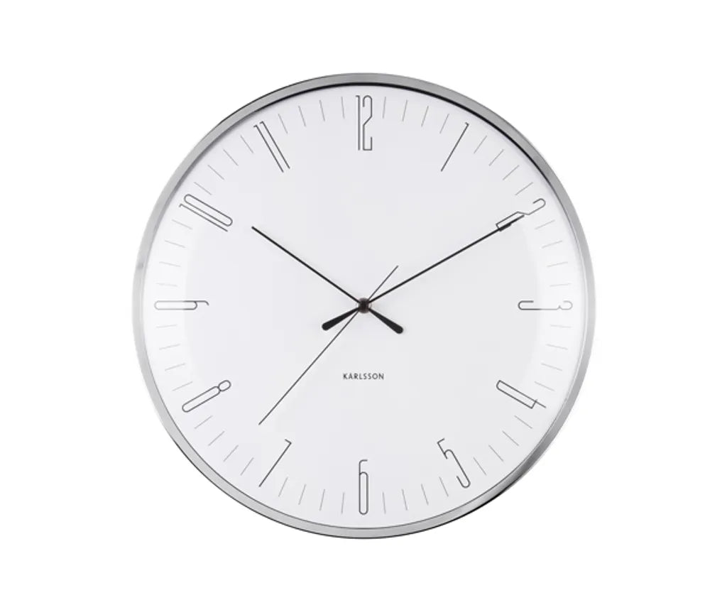 Karlsson Wanduhr 'Dragonfly' Aluminium Weiß, Ø 40 Cm