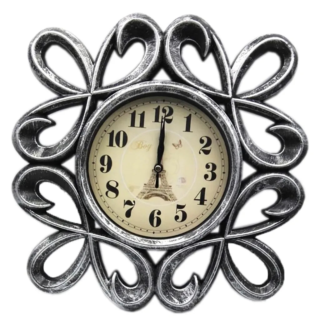  Wanduhr Küche Modernes Design Im Vintage Stil Quarzuhr Shabby Chic Dekoration Silber