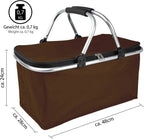  ONVAYA® Einkaufskorb Mit Kühlfunktion | Braun | 2er Set | Mit Deckel