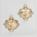  2 Tlg. Glas-Herzen Set In "Ice Champagner Gold" Komet