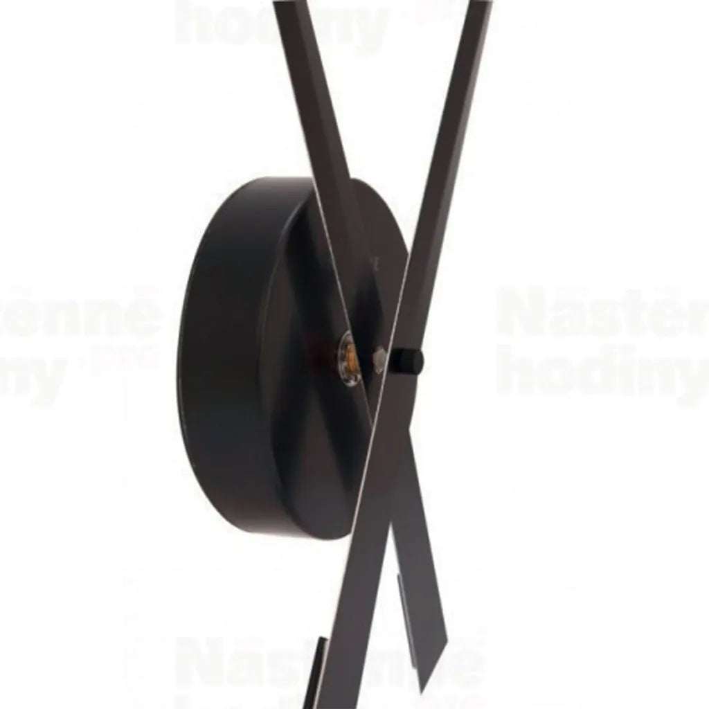  XL NeXtime Wanduhr HANDS Ø 70cm Aluminium Schwarz Quarzuhr Wohnzimmer Uhr