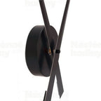  XL NeXtime Wanduhr HANDS Ø 70cm Aluminium Schwarz Quarzuhr Wohnzimmer Uhr