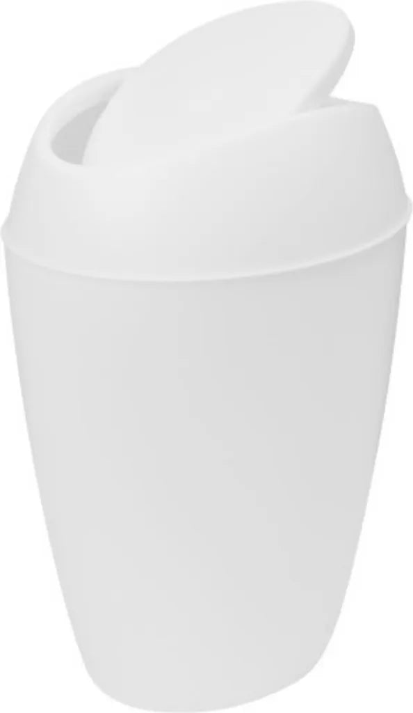  Umbra Twirla Abfalleimer Mit Schwingdeckel, Kosmetikeimer, Papierkorb, Recylingeimer, Weiß, PP, 9 L, 1012978-661