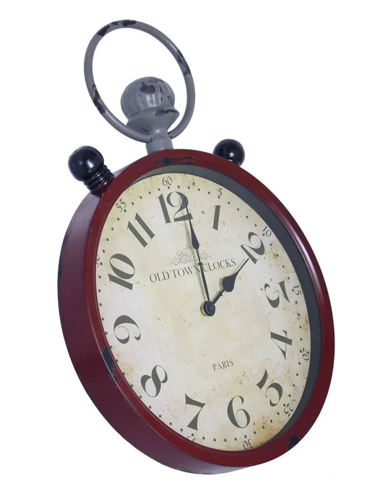  Metall-Uhr „Old Town Clocks“, Große Wanduhr "Old Town Clocks" Ø 35cm, Aus Metall In Antik Optik