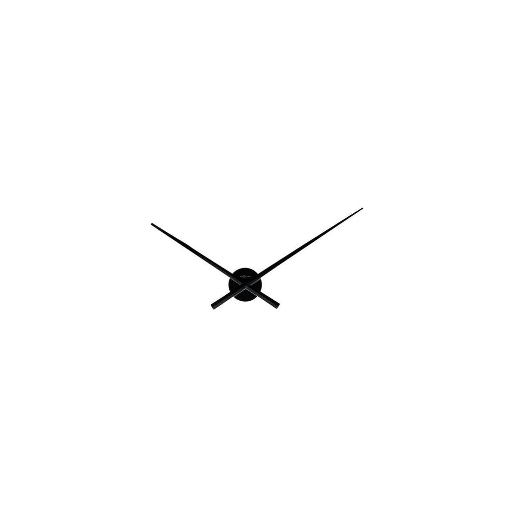  XL NeXtime Wanduhr HANDS Ø 70cm Aluminium Schwarz Quarzuhr Wohnzimmer Uhr
