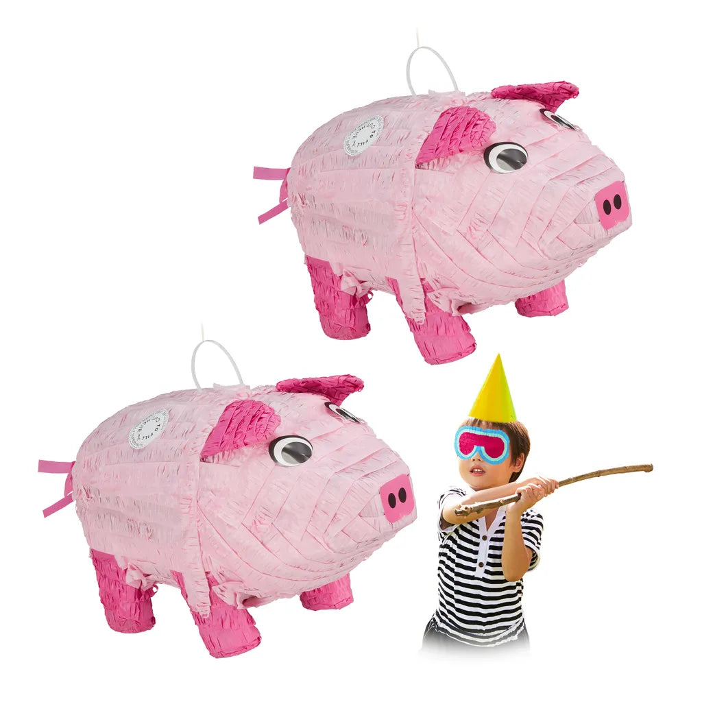  Relaxdays 2 X Pinata Schwein