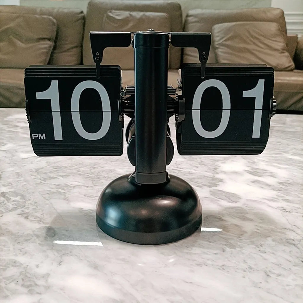  Hikeren Flip Digitale Uhr Kleine Skala Tisch Uhr Retro Flip Uhr Edelstahl Flip Interne Getriebe Betrieben Quarz Uhr Home Decor