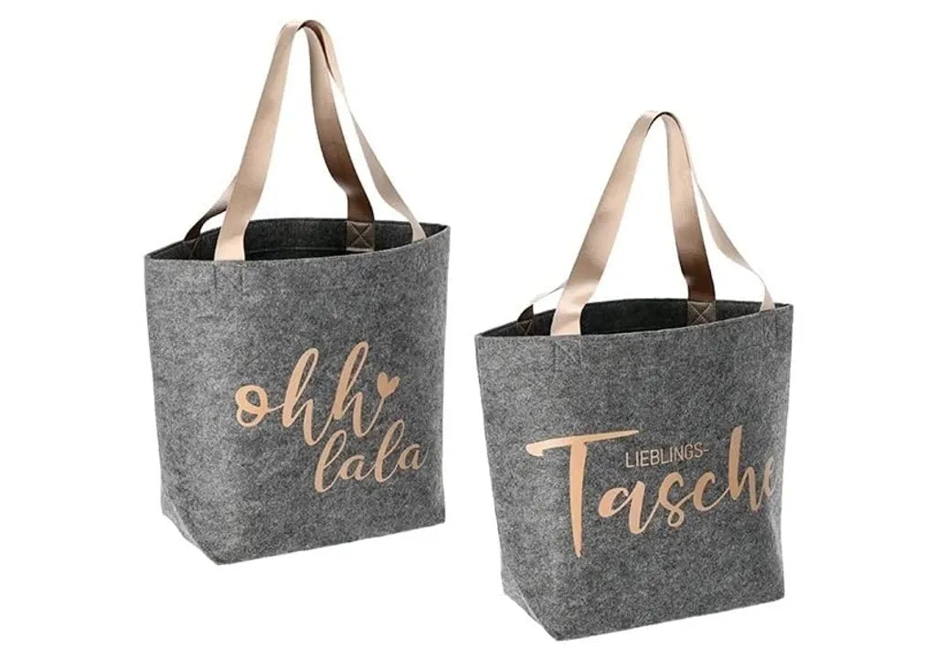  Tasche Shopper Aus Filz 2-fach, (B/H/T) 49x38x1cm