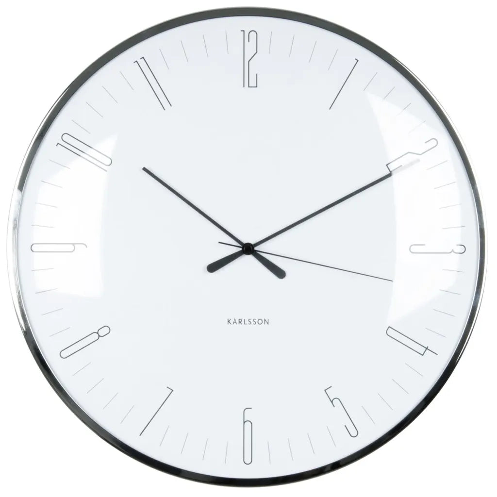 Karlsson Wanduhr 'Dragonfly' Aluminium Weiß, Ø 40 Cm