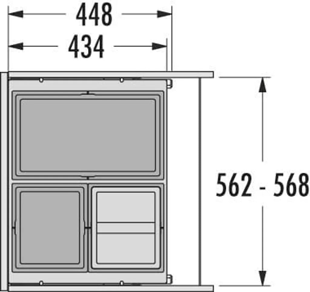  Hailo Abfallsammler 3610851 Cargo Für 60cm Schrankauszug