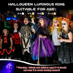  50 Stück 3D-Halloween-Leuchtringe, Spielzeuge, Halloween-Party, Gastgeschenke Für Kinder Und Erwachsene, Blinkender LED-Ring, Leuchtet Im Dunkeln, Partyzubehör, Halloween, Goodie Bag Füllstoffe, Keine Süßigkeiten-Geschenktüten