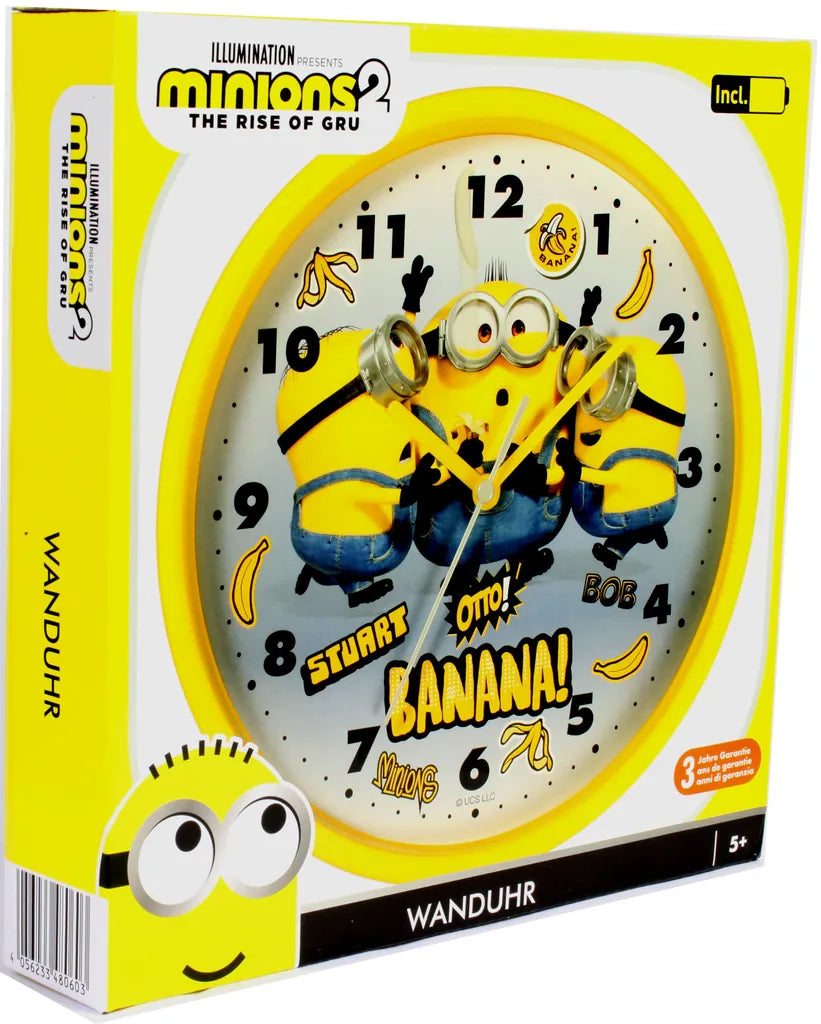  Minions Wanduhr Quarzuhrwerk 22 Cm Ich Einfach Unverbesserlich Kinderuhr - 6-MN0103LD0 Ostergeschenk